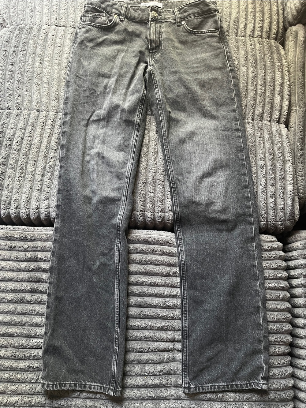 Zara Women's Straight Jeans in Washed black